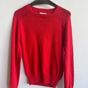 Women's Red Crewneck Pullover Sweater Small